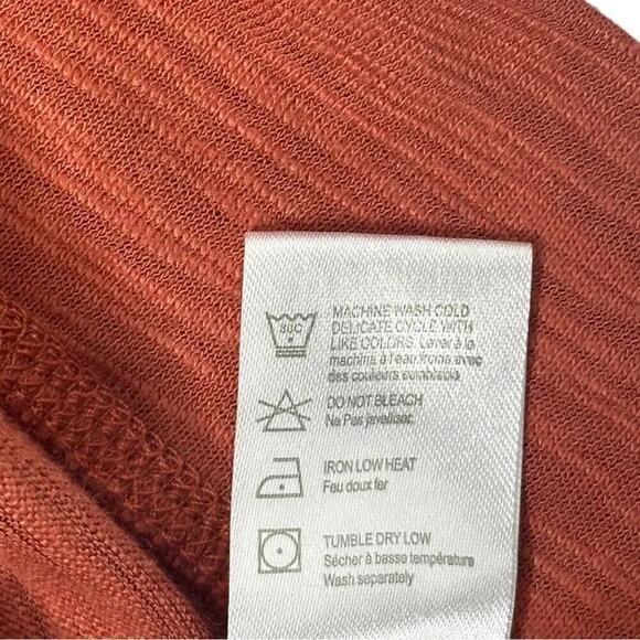 Chaser Slub Jersey Long Sleeve Sheer Lightweight Burnt Orange Henley Size Small - Picture 12 of 13